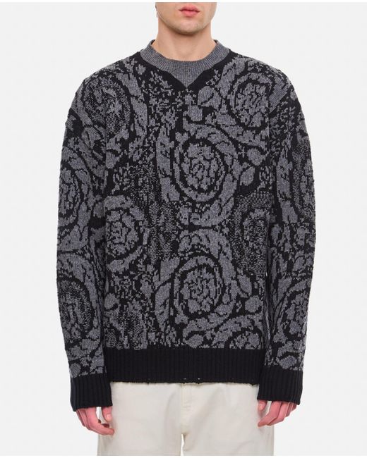 Versace Black Wool Sweater, for men
