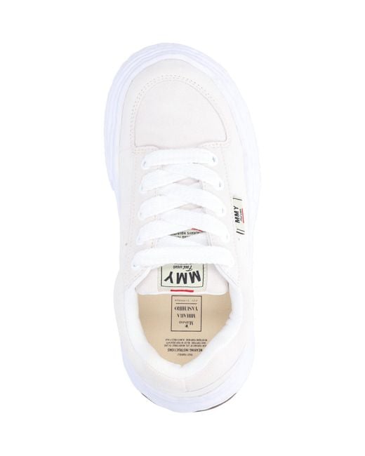 Maison Mihara Yasuhiro White Light & Natural Cow Leather Sneakers