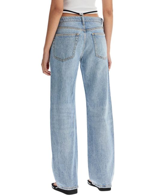 Alexander Wang Blue Straight Jeans With Integrated Thong