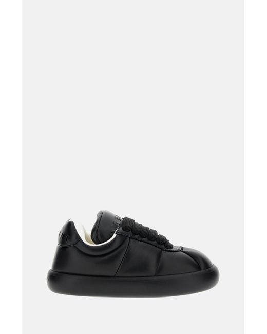 Marni Black Puffy Low-Top Lace-Up Sneakers for men