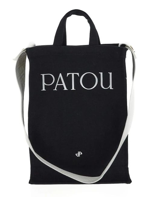 Patou Black Vertical Tote Bag