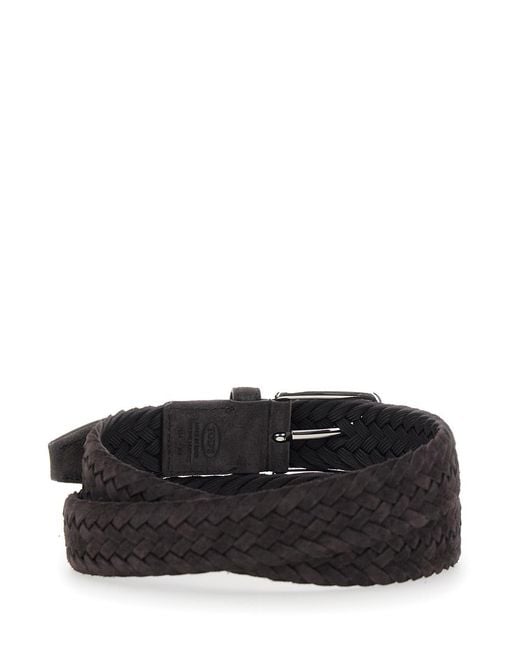 Tod's Black Belt Suede for men