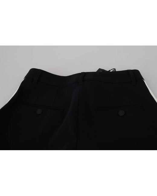 Dolce & Gabbana Black Wool Trousers Straightleg Style