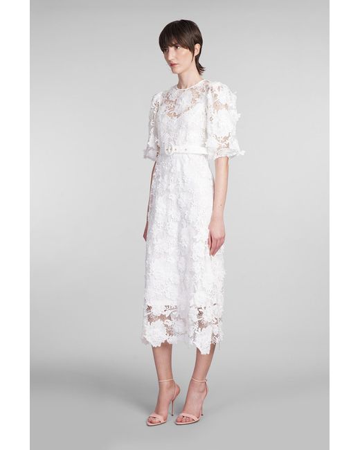 Zimmermann Dress In White Cotton