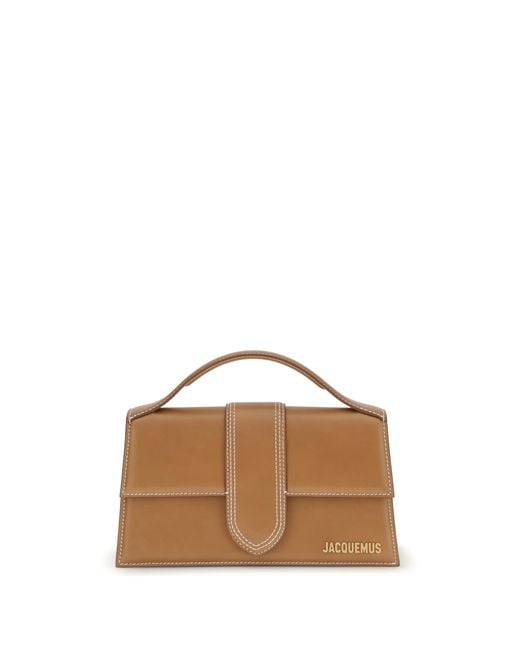 Jacquemus Brown Top-Handle Bag Calf Leather Bos Taurus Handbags