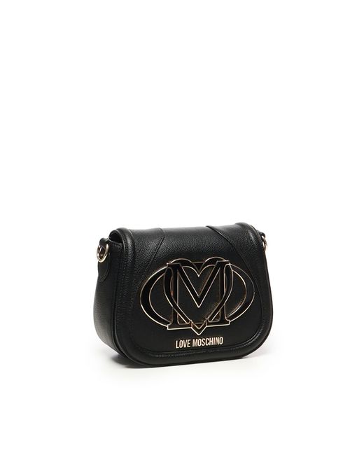 Love Moschino Black Shoulder Bag With Maxi Logo
