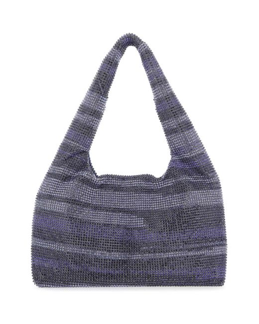 Kara Blue Rhinestones Mini Handbag