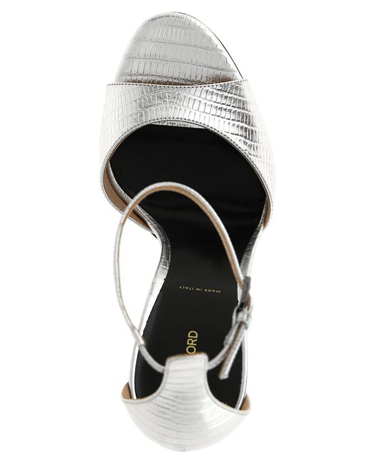 Tom Ford Metallic 'Tejus' Sandals
