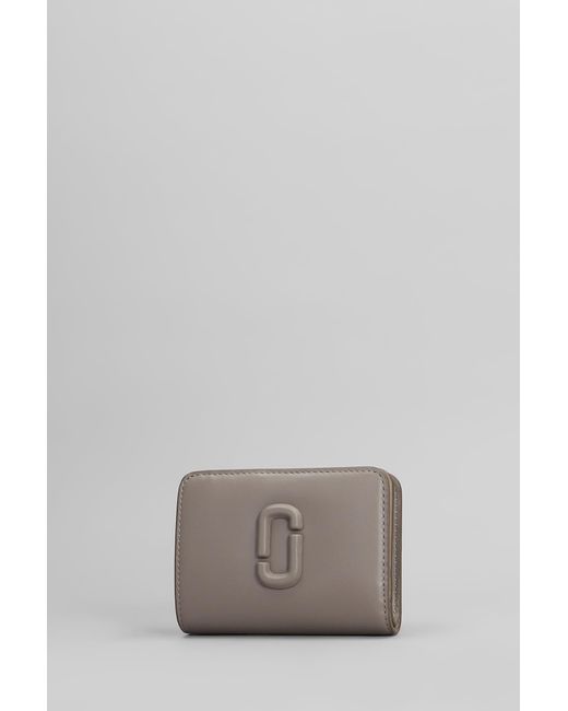 Marc Jacobs Gray The Mini Compact Wallet