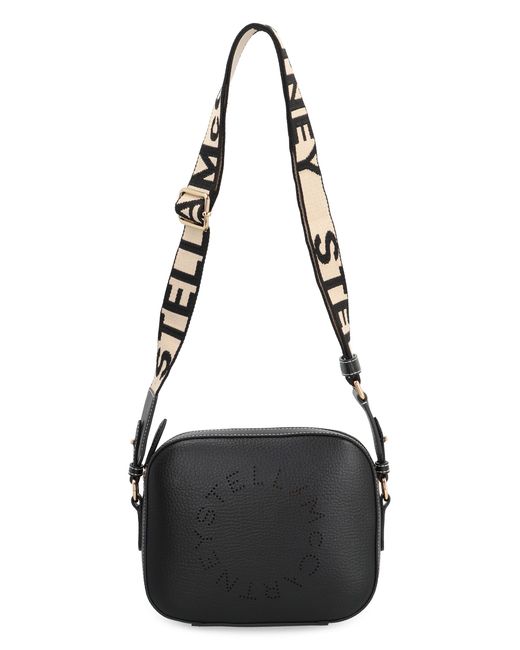 Stella McCartney Black Logo Leather Camera Bag Polyurethane Shoulder