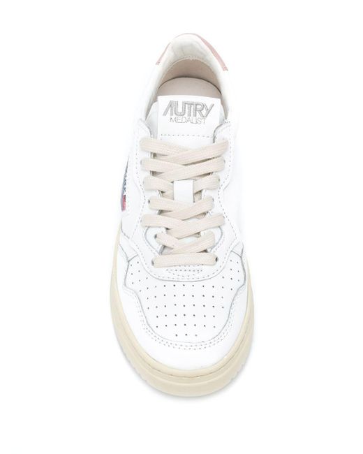 Autry White Soft Leather Medalist Sneakers
