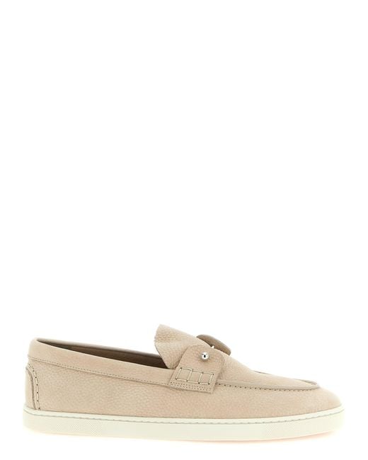 Christian Louboutin White 'Chambeliboat' Loafers for men