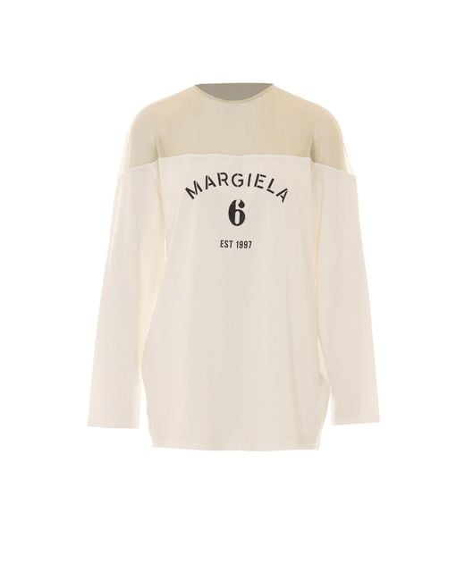 MM6 by Maison Margiela White T-Shirts And Polos Cotton