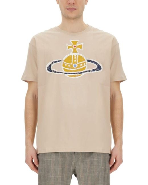 Vivienne Westwood Natural T-Shirt With Logo