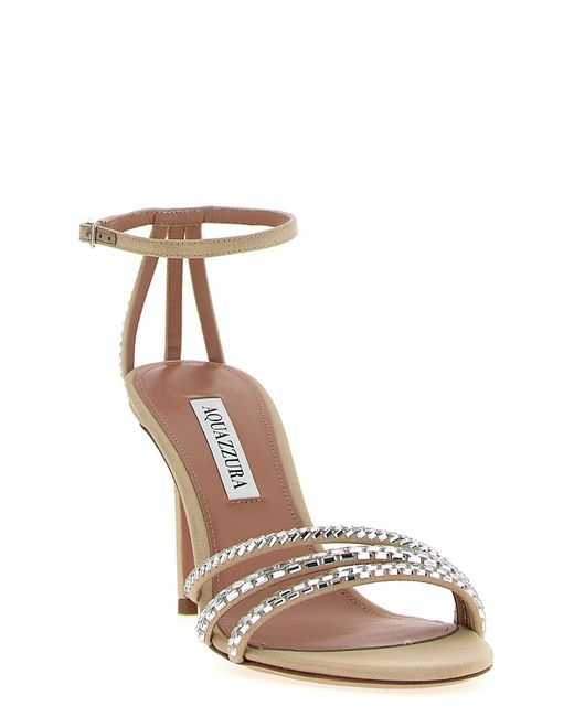 Aquazzura Milagros Sandals in Metallic | Lyst