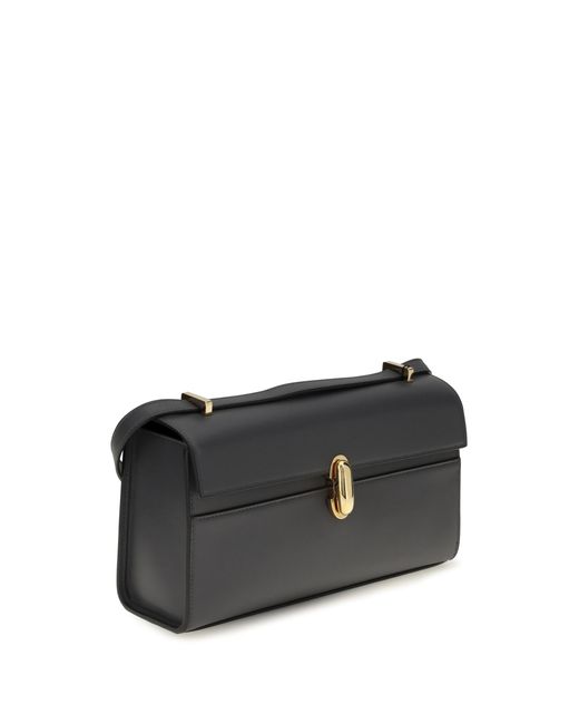 SAVETTE Gray Shoulder Bag Symmetry 26 Calf Leather