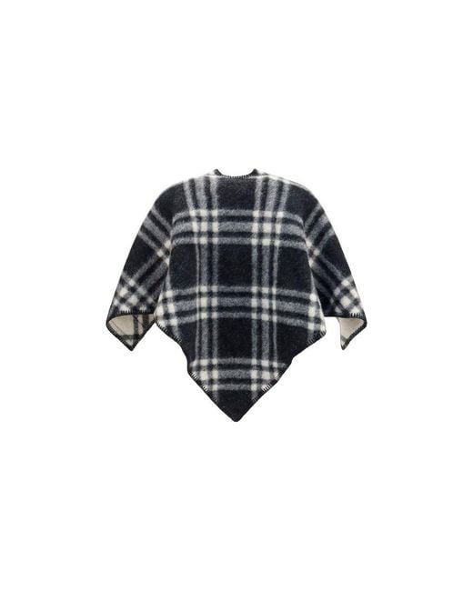 Burberry Black Gray Wool Oves Aries Scarf