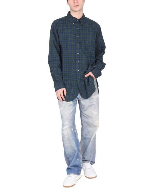Engineered Garments Blue Oversize Fit Shirt for men