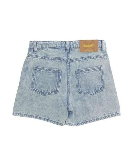 Off-White c/o Virgil Abloh Blue Girls Cotton Shorts