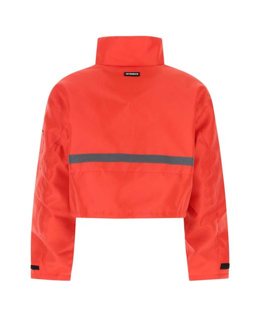 Vetements Red Polyester Padded Jacket for men