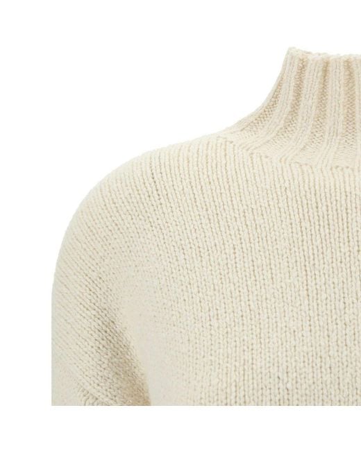 Jil Sander Natural White Silk Sweatshirt