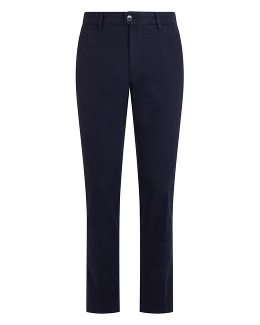 Slowear Blue Slim Fit Trousers Cotton for men