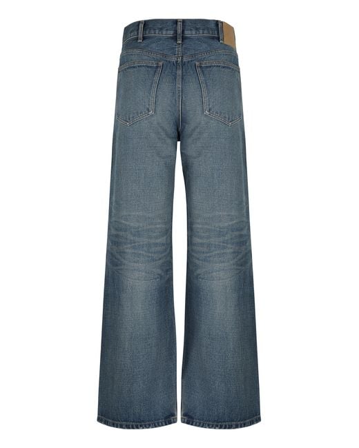 Céline Blue Mid-Rise Flared Jeans Cotton
