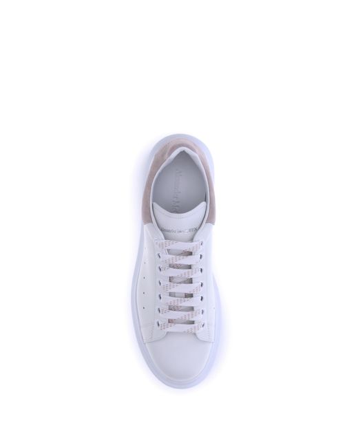 McQueen White Leather Sneakers