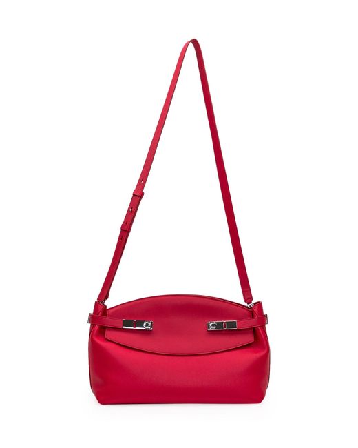 Ferragamo Pouch Hug Bag in Red | Lyst