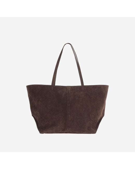 Jil Sander Brown Tote Bag Suede
