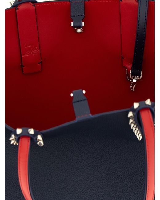Christian Louboutin Blue 'Cabata Small' Shopping Bag