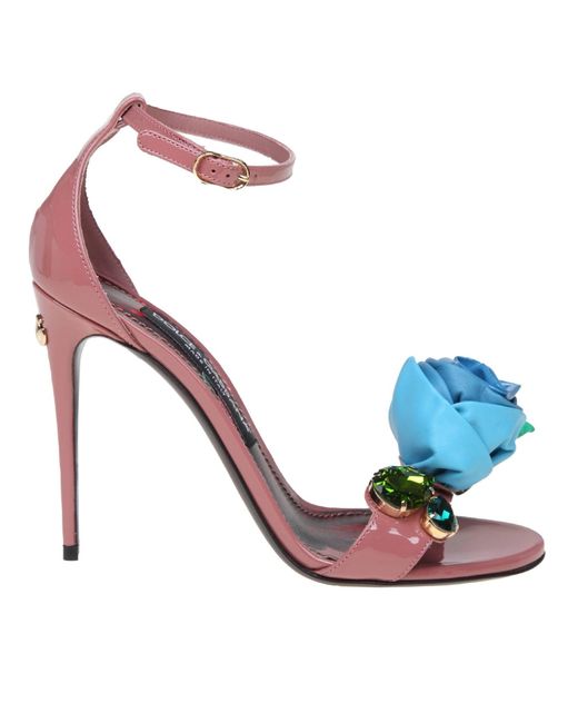 Dolce & Gabbana Pink Patent Leather Sandal