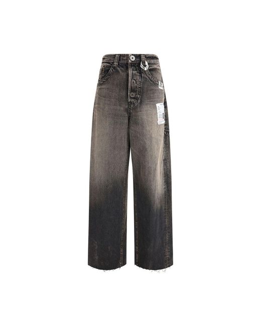 Maison Mihara Yasuhiro Gray Black Cotton Jeans Denim