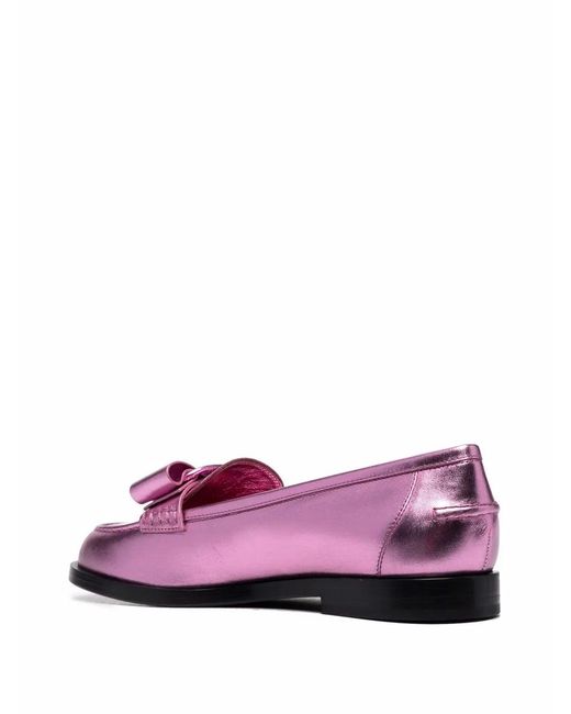Ferragamo Pink Ferragamo Vivaldo High Shine Ballerina Shoes
