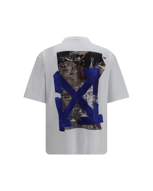 Off-White c/o Virgil Abloh Gray Skate T-Shirt Arrow With Bacco Cotton T-Shirts for men