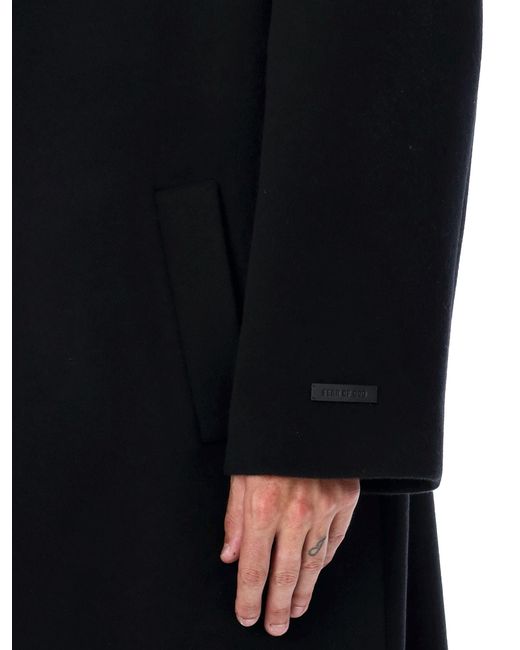 Fear Of God Black Melton Wool Relaxed Coat for men