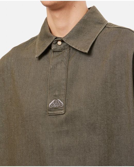 Alexander McQueen Green Denim Cotton Shirt for men