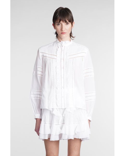 Étoile Isabel Marant Metina Shirt In White Cotton