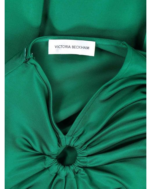 Victoria Beckham Green Draped Top