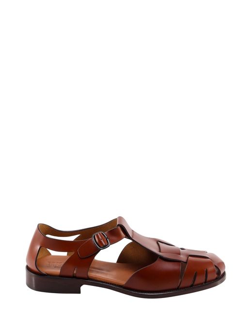 Hereu Brown Leather Sandals for men