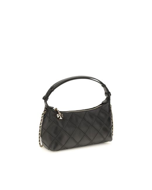 Tory Burch Black Lamb Ovis Aries Aries Clutch Bag