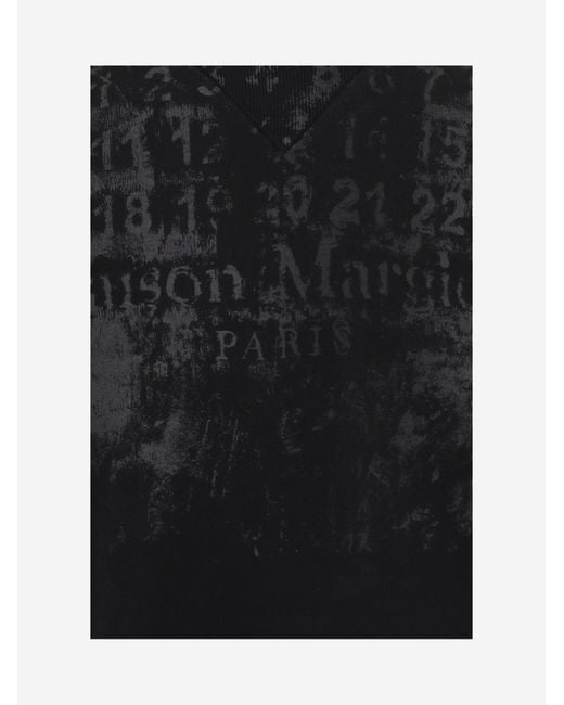 Maison Margiela Black Cotton Crewneck Sweatshirt Sweatshirts for men