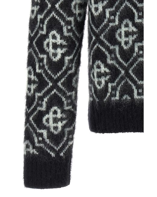 Casablanca Black 'Monogram' Sweater for men