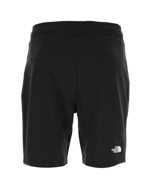 The North Face Black Cotton Bermuda Shorts for men