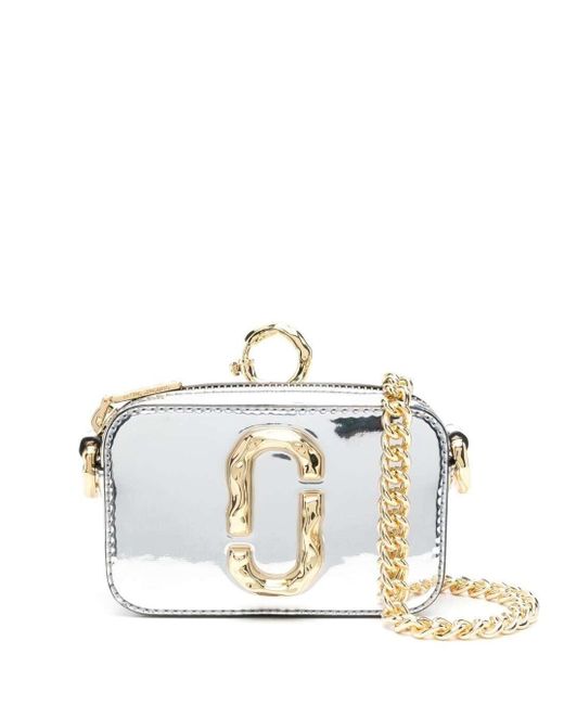 Shop Marc Jacobs Mini Snapshot Leather Chain Crossbody Bag