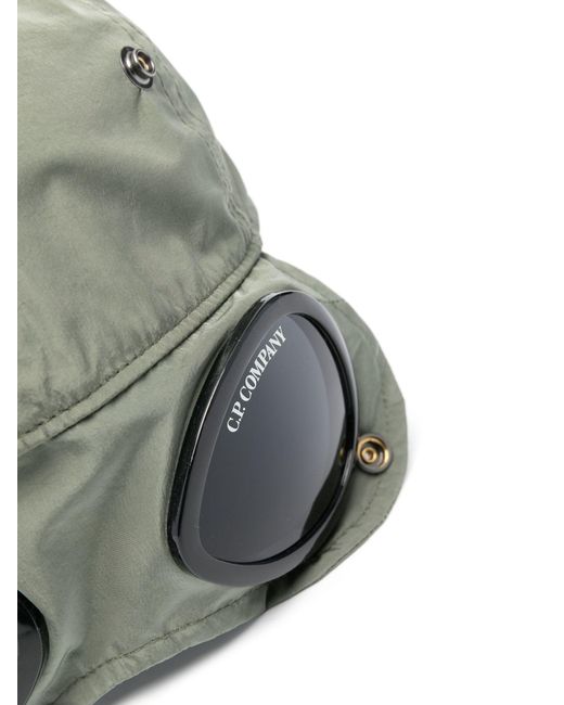 C P Company Gray Chrome-r Goggle Cap for men