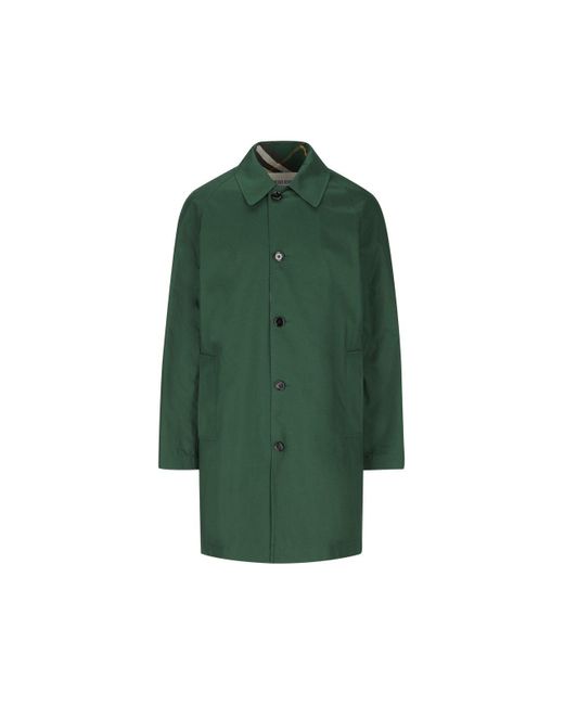 Burberry Green Coats for men