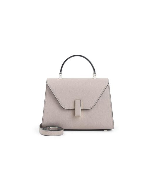 Valextra Gray Iside Crossbody Micro Bag