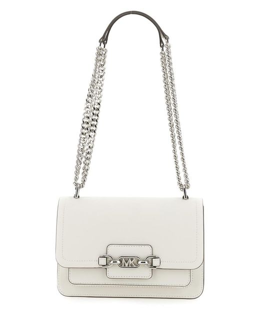 Michael Kors White Heather Extra-Small Shoulder Bag