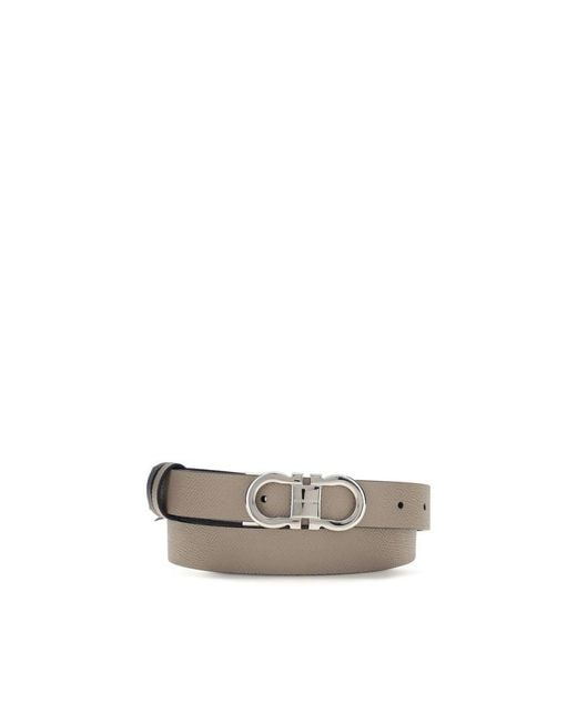 Ferragamo Metallic Calf Leather Bos Taurus Regular Belt